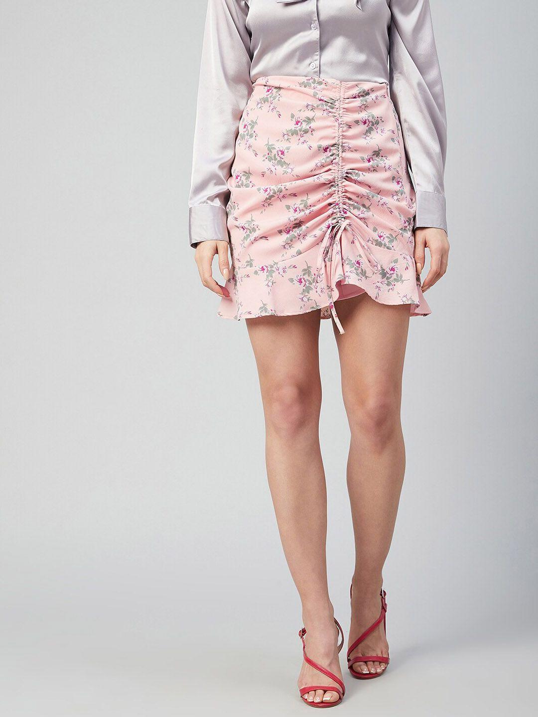 marie claire printed mini straight skirt