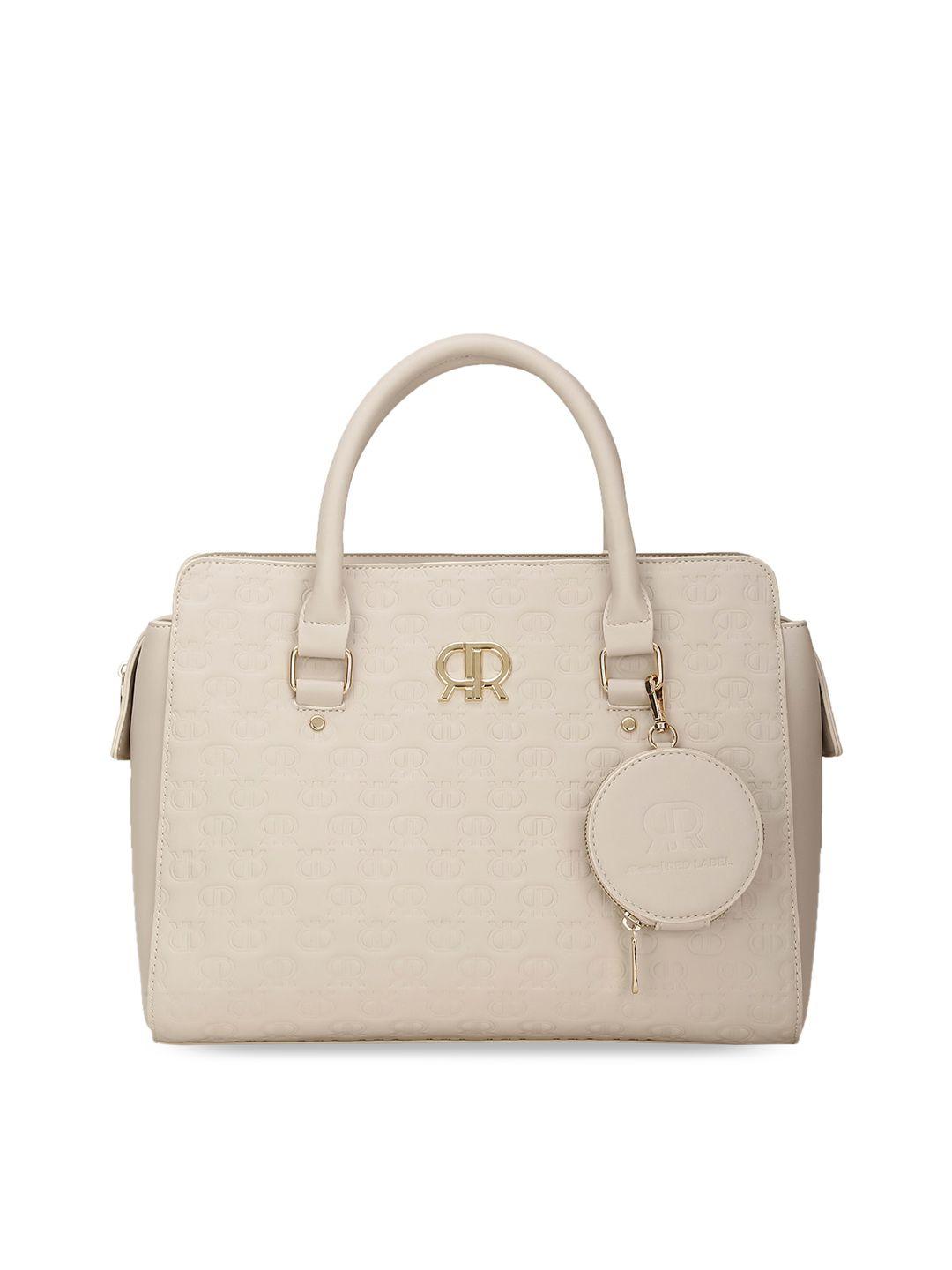 marie claire beige textured structured handheld bag