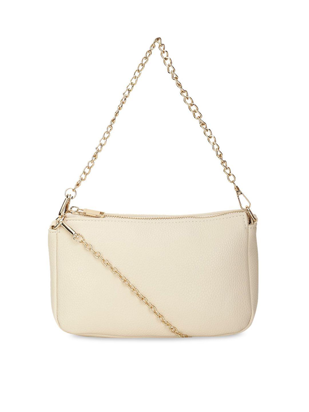 marie claire beige textured structured shoulder bag