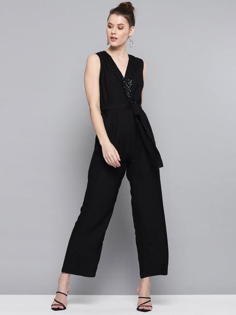 marie claire black sleeveless jumpsuit