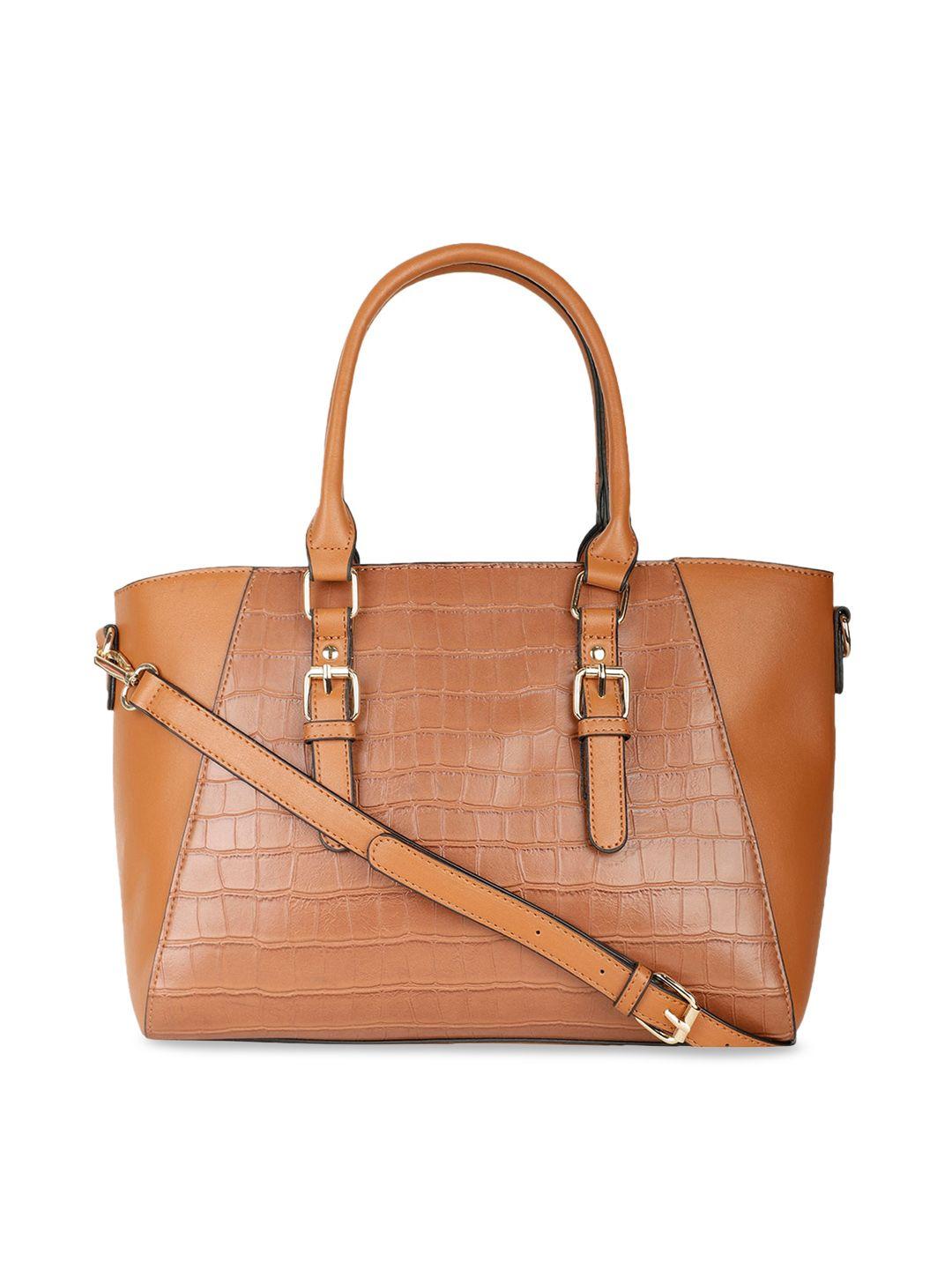 marie claire brown textured structured shoulder bag