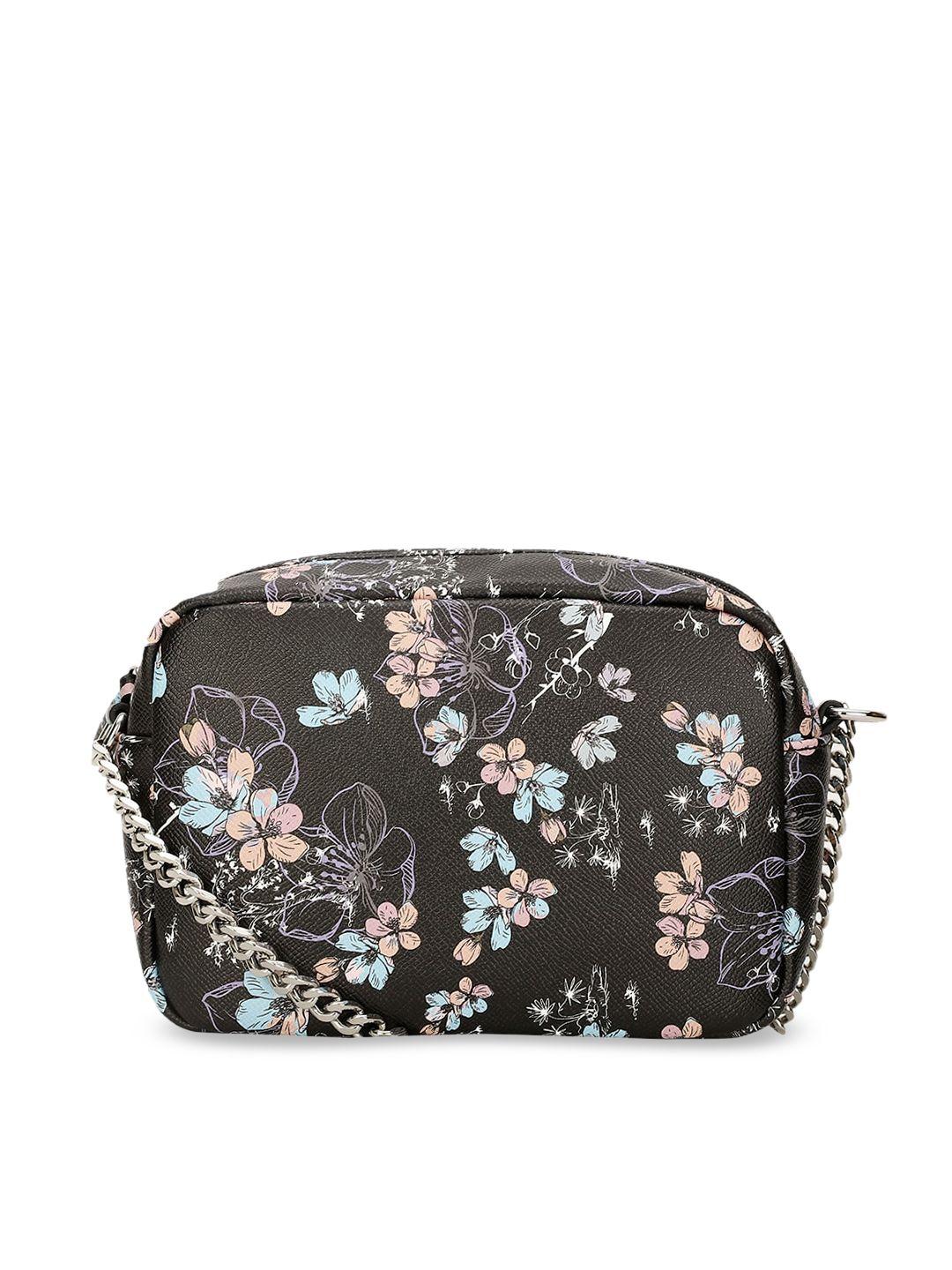 marie claire floral printed structured sling bag