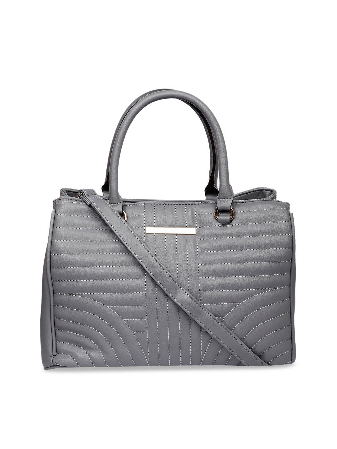 marie claire grey textured structured handheld bag