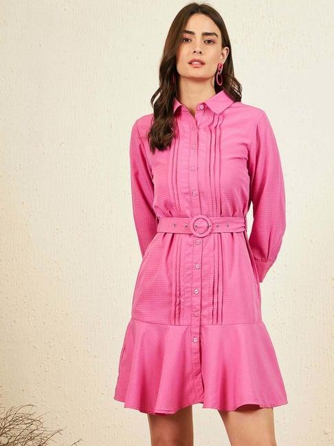 marie claire pink a-line dress