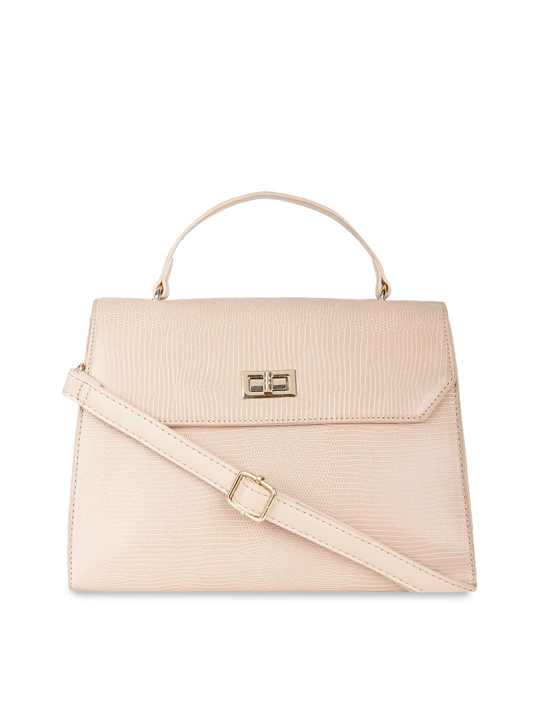 marie claire pink textured structured satchel bag