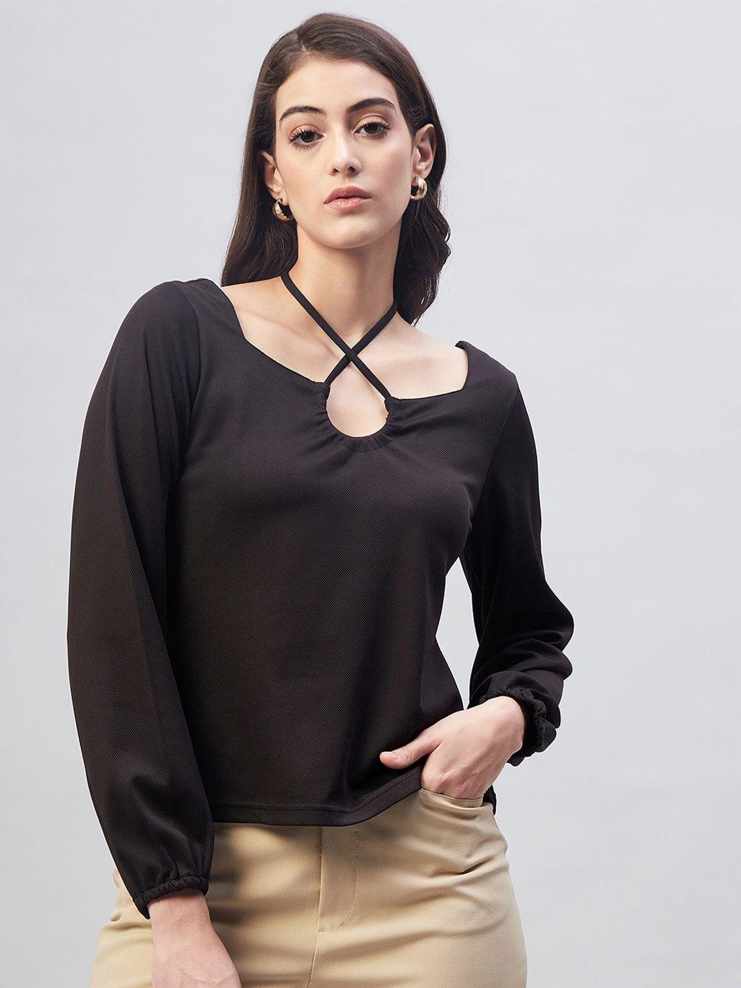 marie claire tie-up neck top