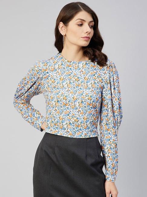 marie claire white floral print top