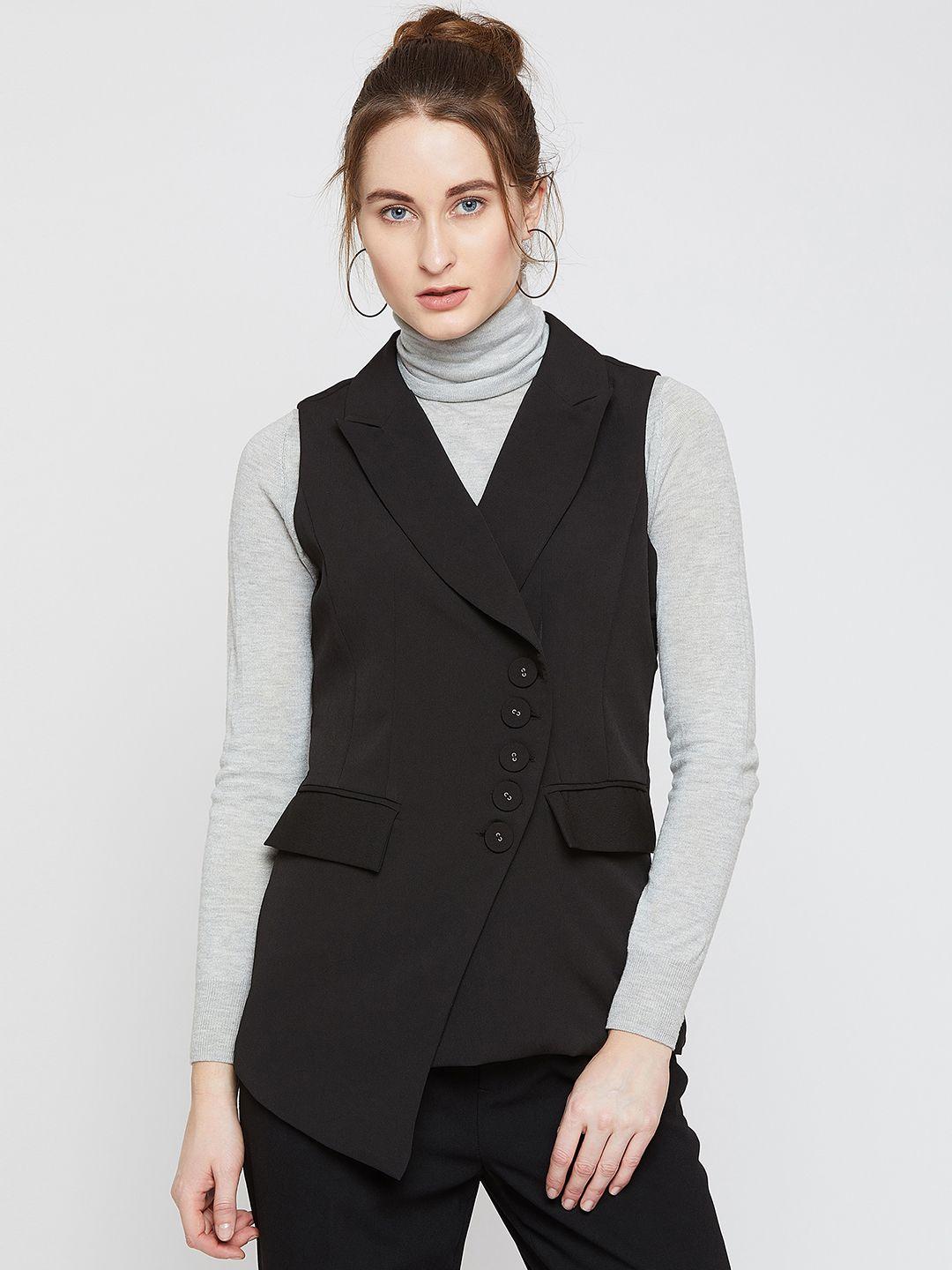 marie claire women black solid tailored jacket