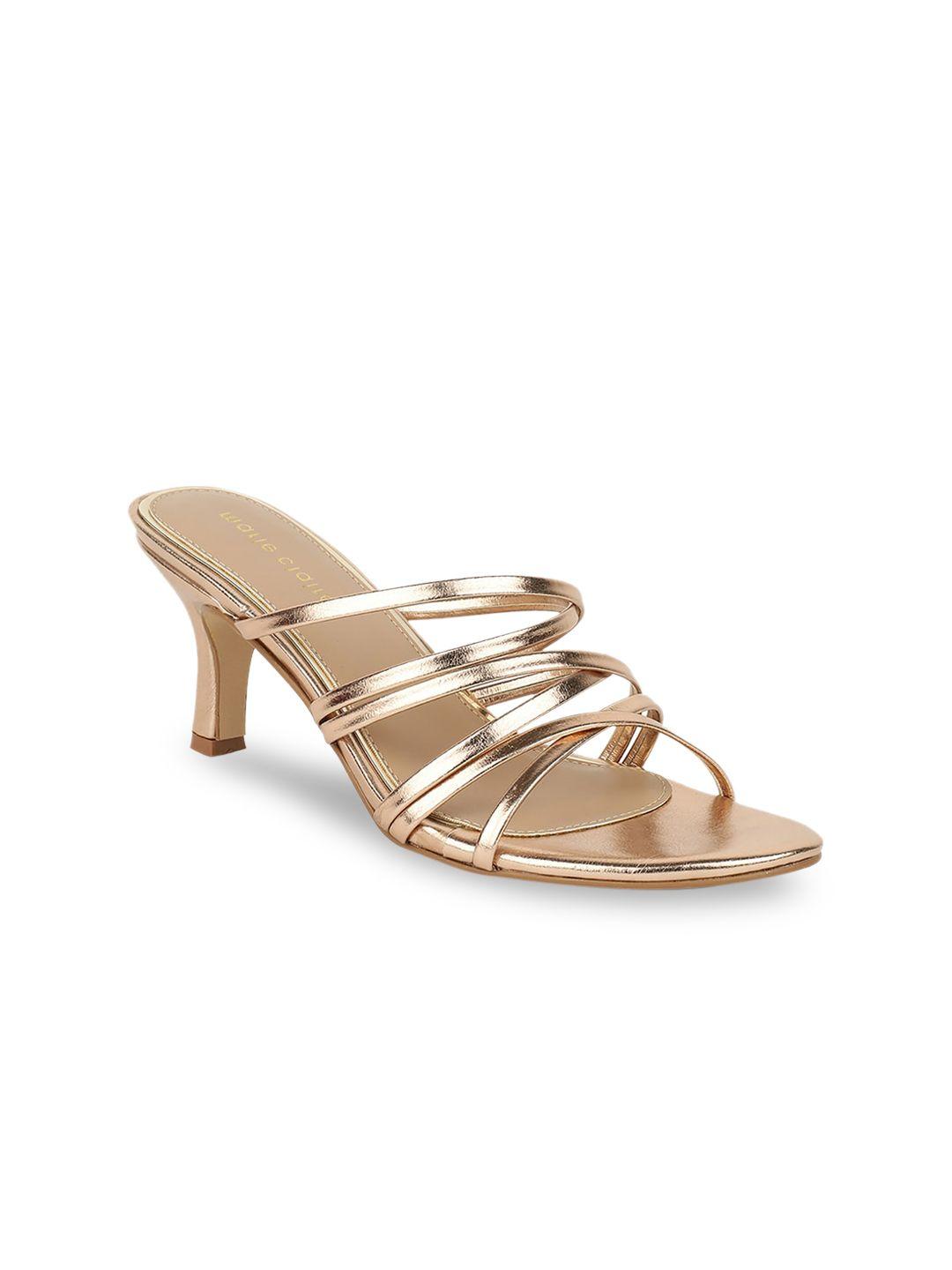 marie claire women gold-toned solid sandals