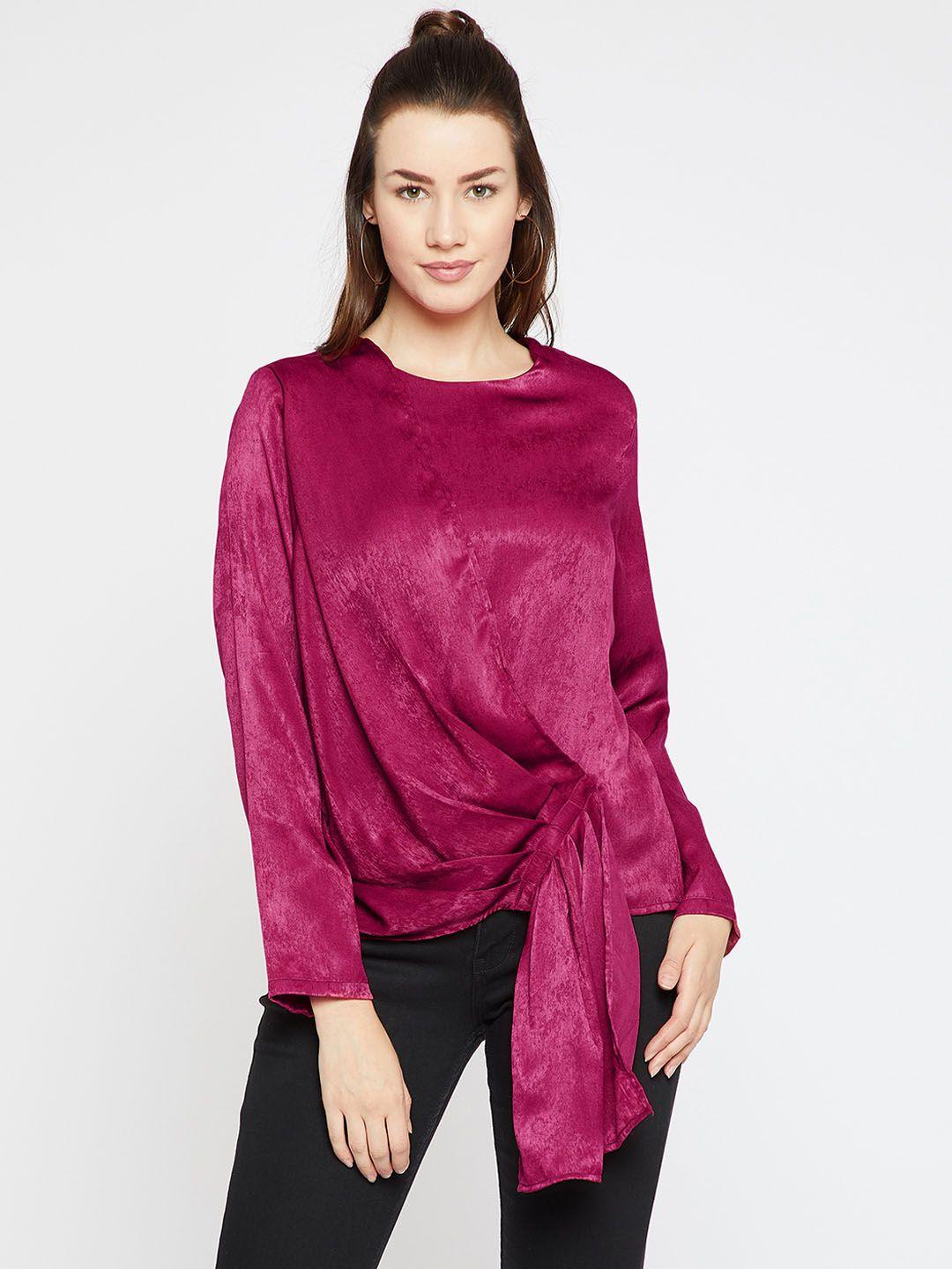 marie claire women magenta solid top