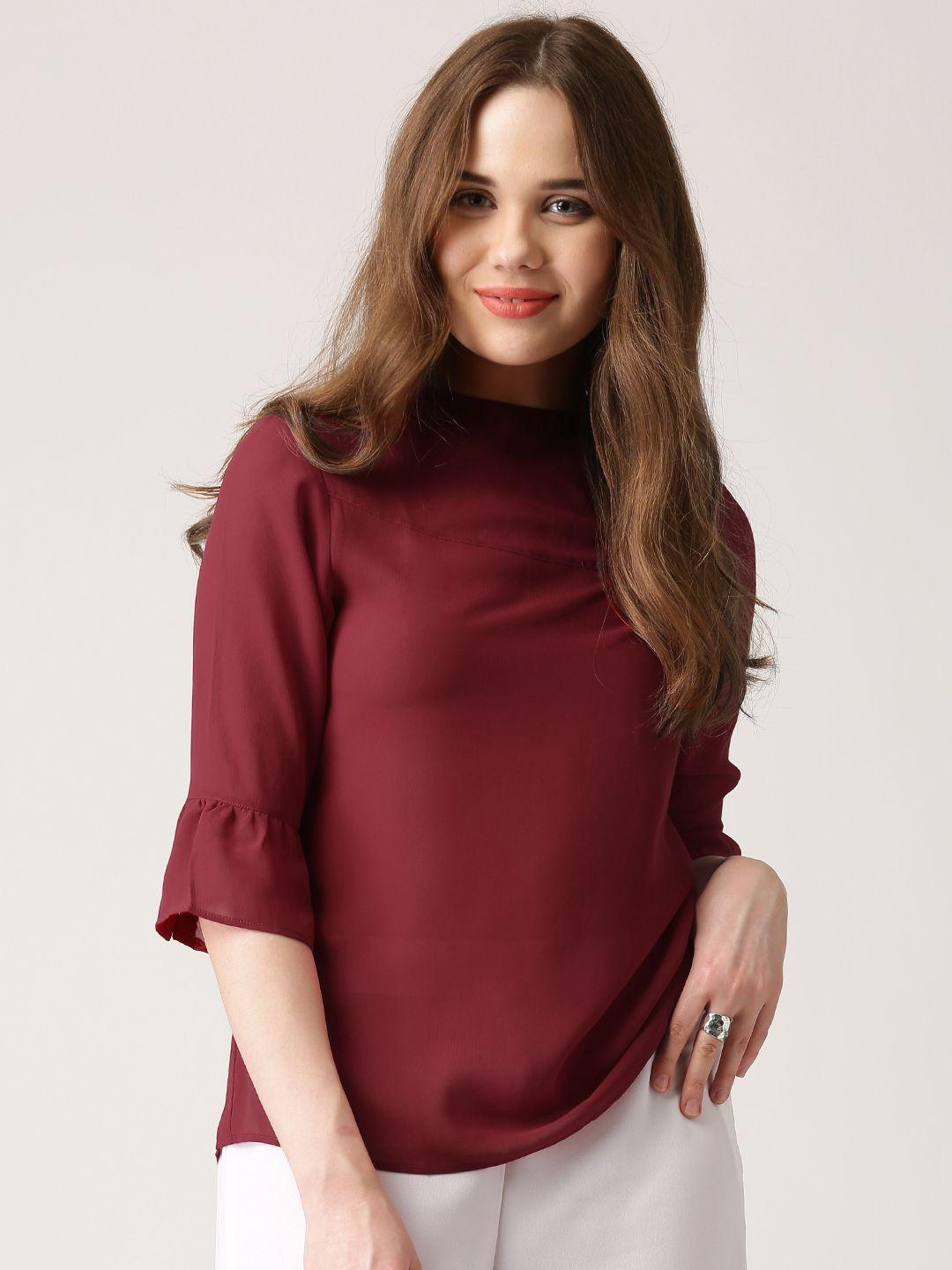 marie claire women maroon top