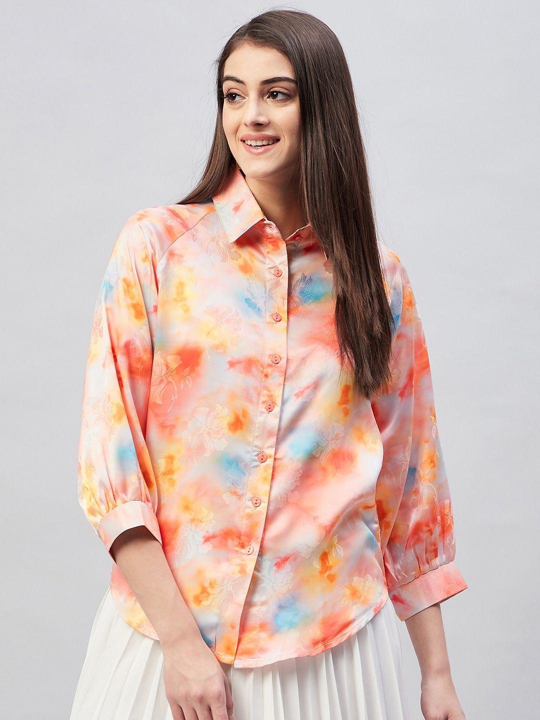 marie claire women printed casual shirt