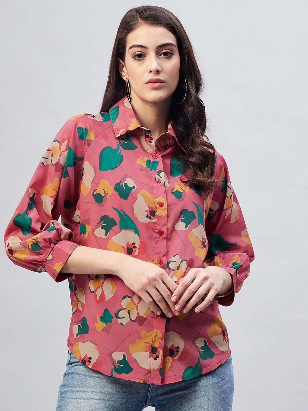 marie claire women printed casual shirt