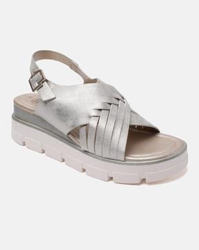 mariella slip-on sandals with buckle closure