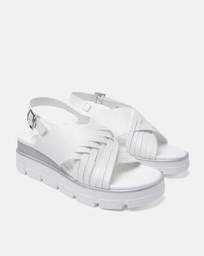 mariella slip-on sandals with buckle closure