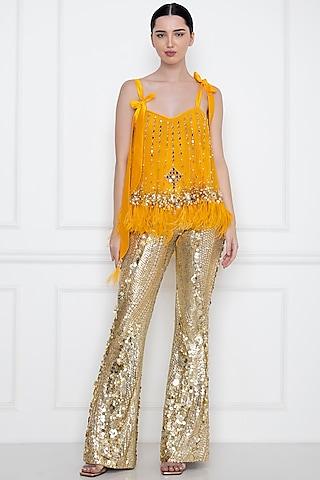 marigold embellished camisole
