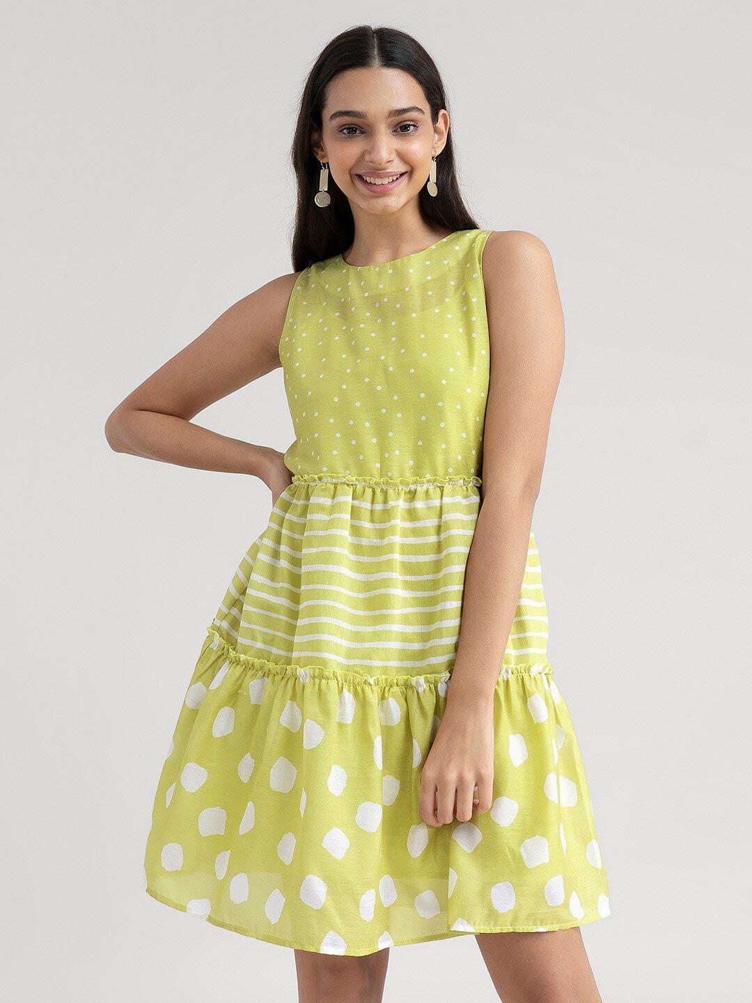 marigold by fablestreet lime green & linden green dress