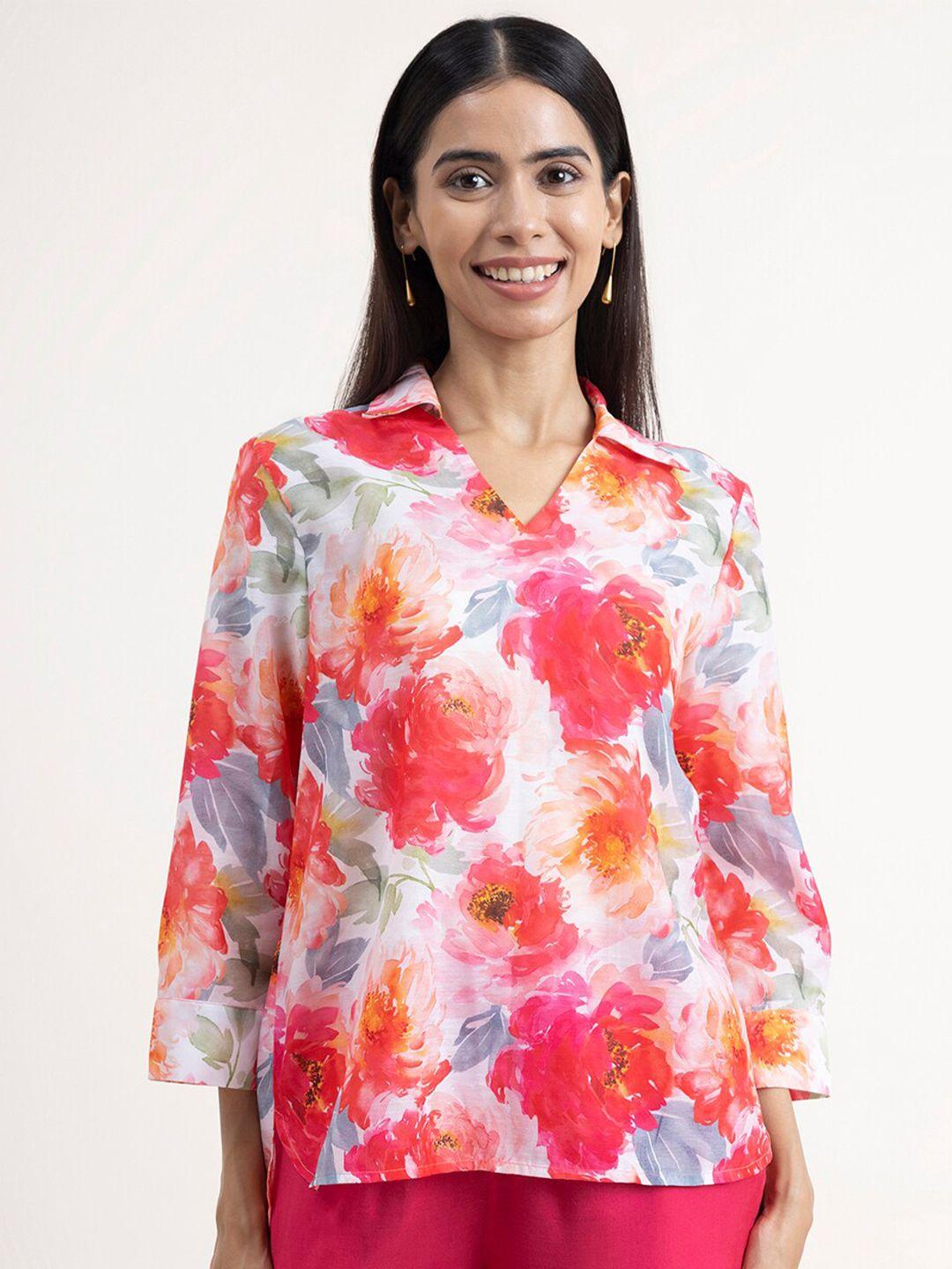 marigold by fablestreet women floral print top