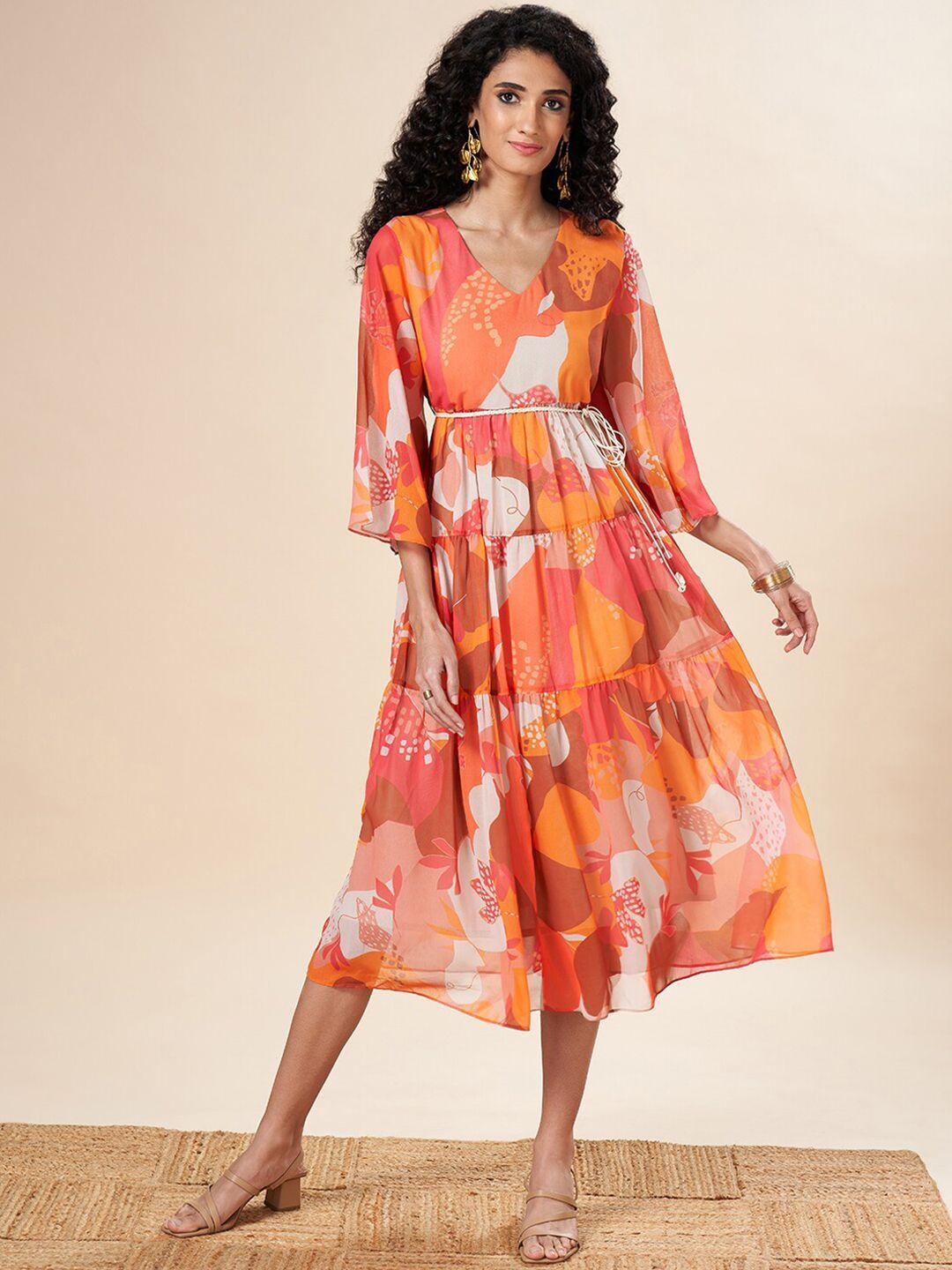 marigold lane multicoloured print short dress