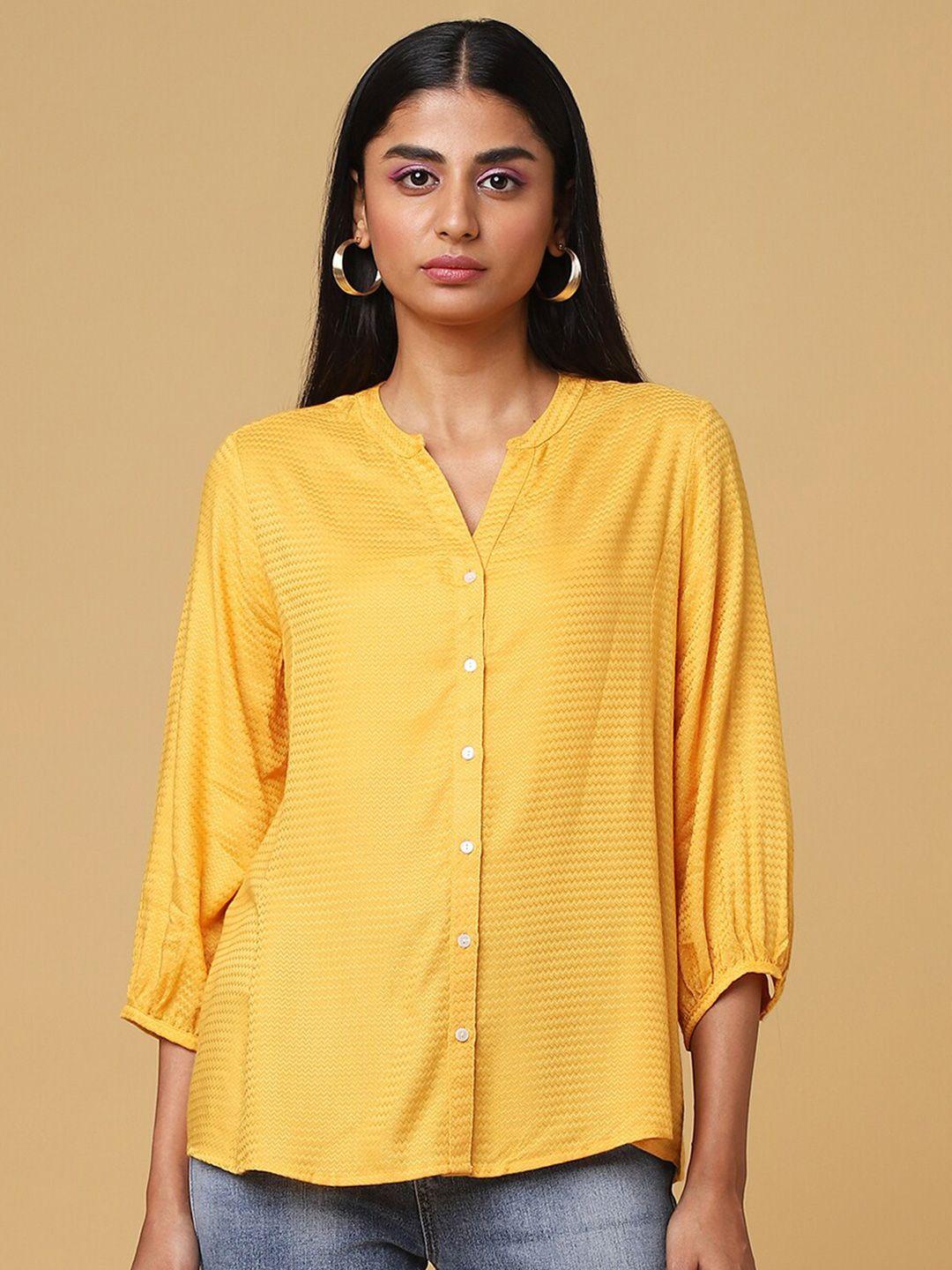 marigold lane mustard yellow kimono sleeve top