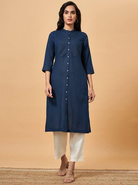 marigold lane navy straight kurta