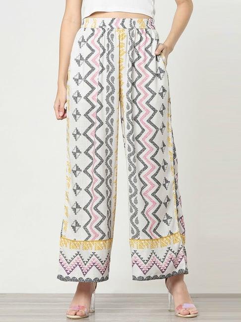 marigold lane off-white printed palazzos