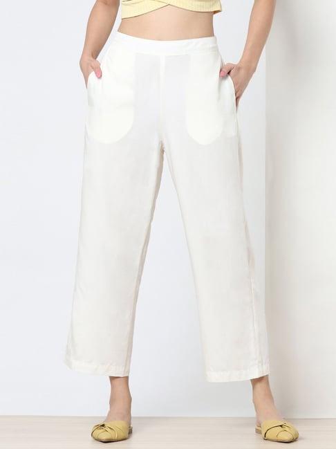 marigold lane off-white regular fit pants