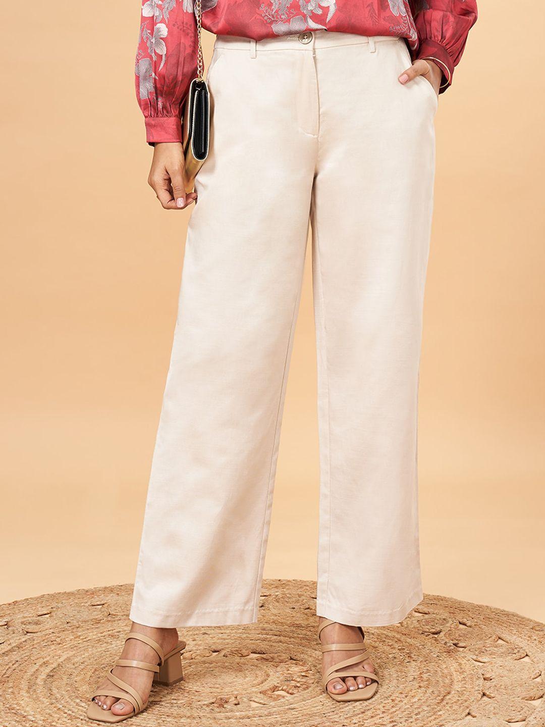 marigold lane women mid-rise flared parallel trousers