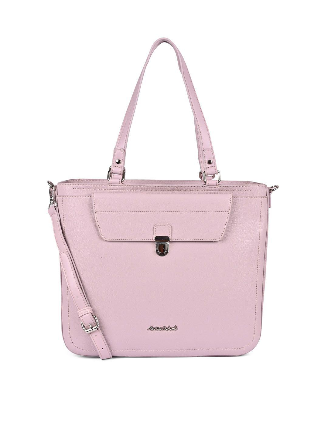marina galanti pink pu structured handheld bag
