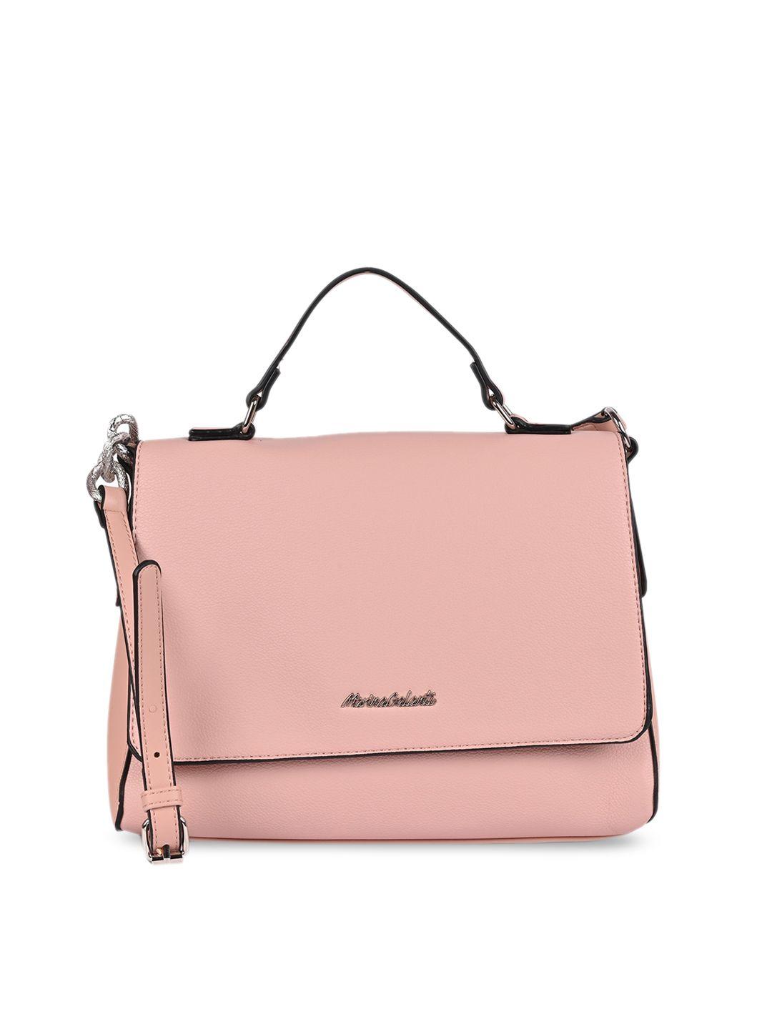 marina galanti pink structured handheld bag