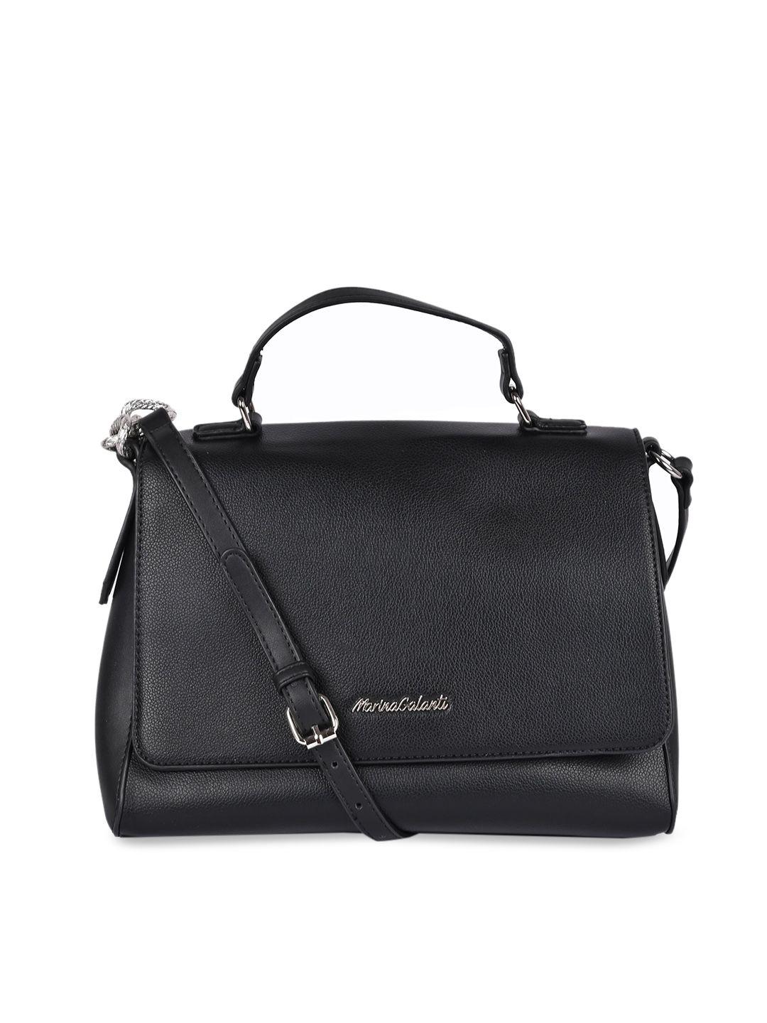 marina galanti women black pu bucket handheld bag