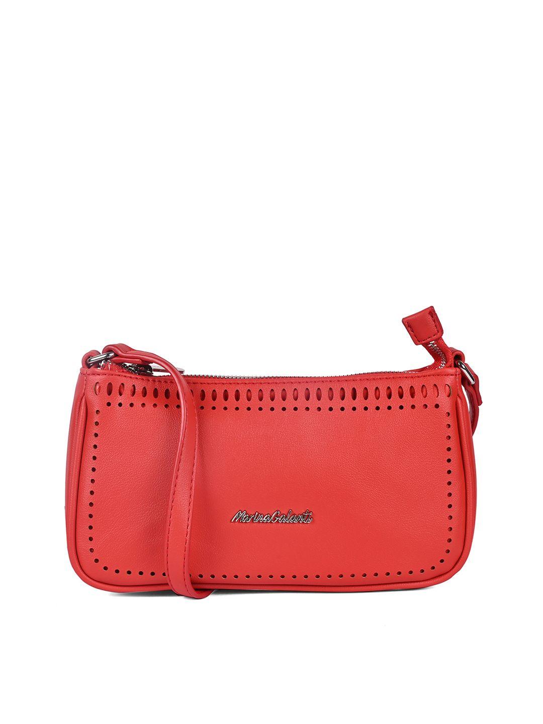 marina galanti women red pu shopper sling bag