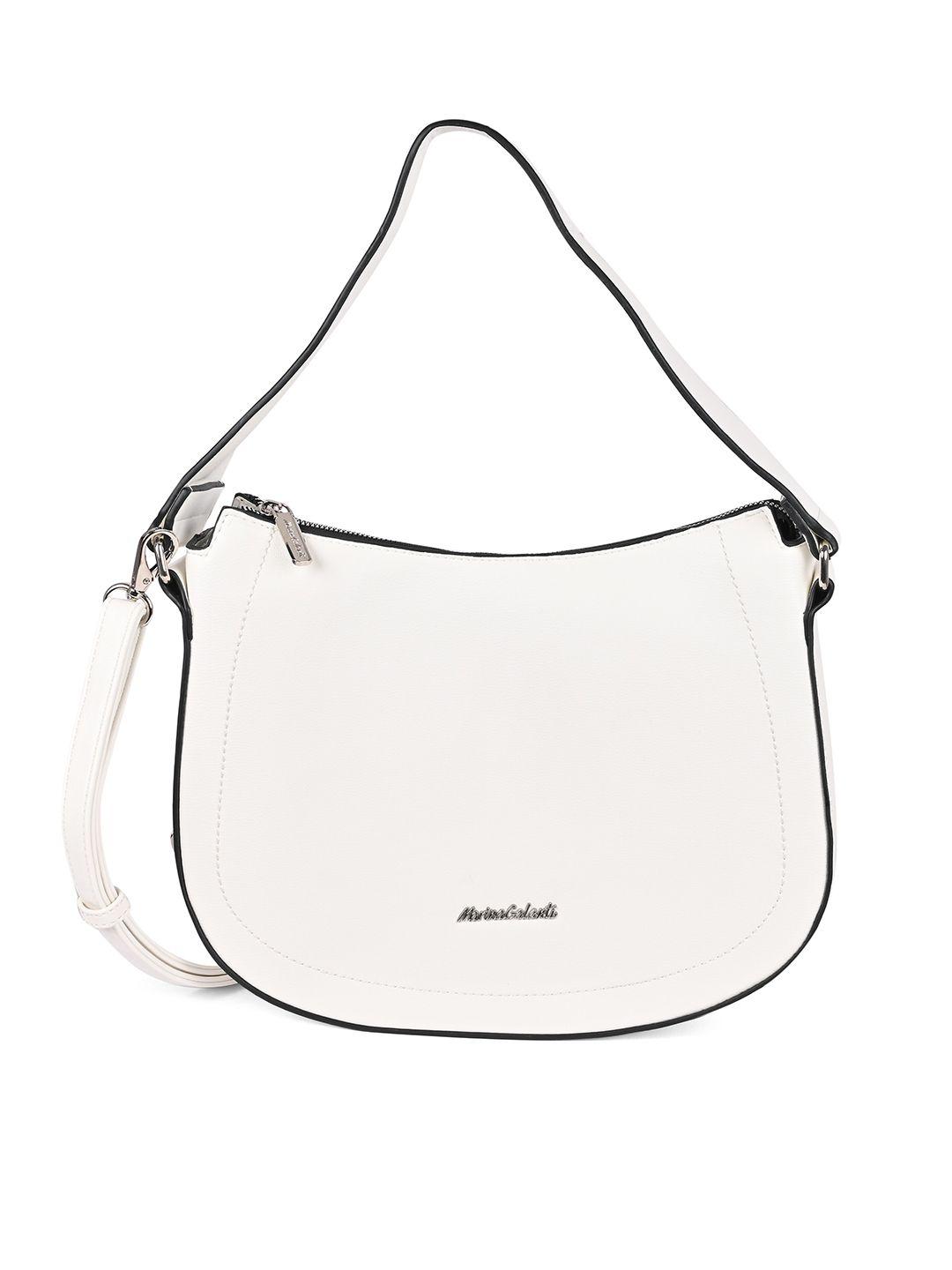 marina galanti women white pu shopper hobo bag