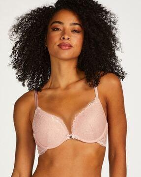 marine padded push-up under-wired bra