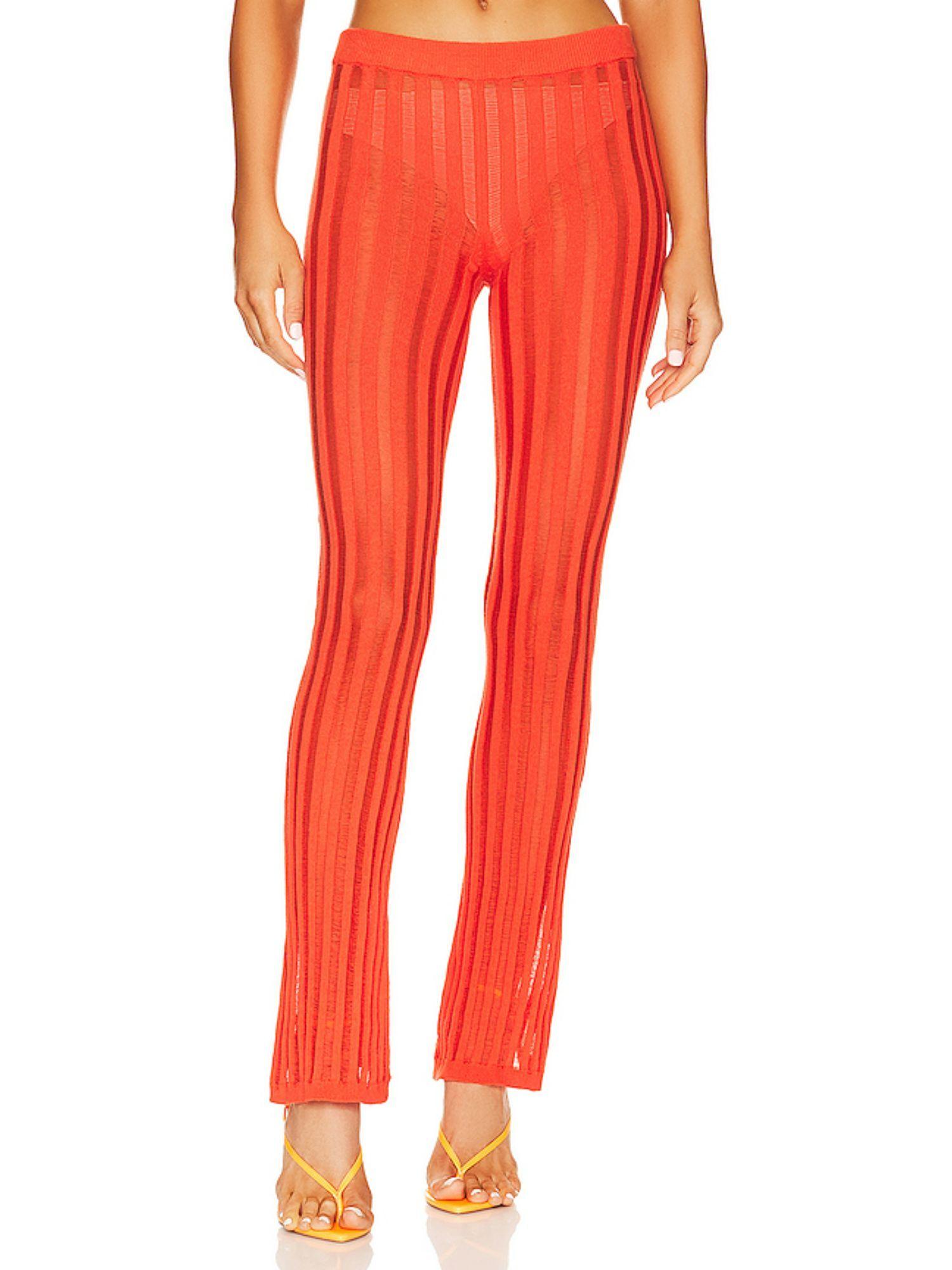 marissa sheer rib knit pant