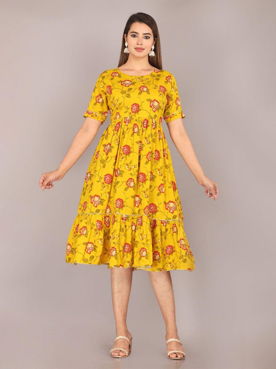 marisy floral print fit & flare dress
