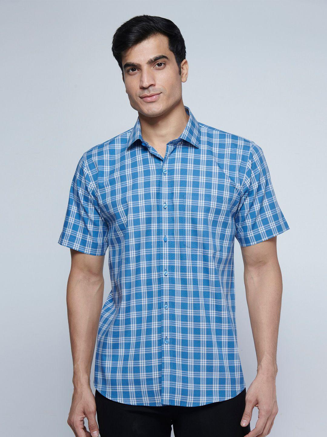 mark & albert gingham checks cotton casual shirt