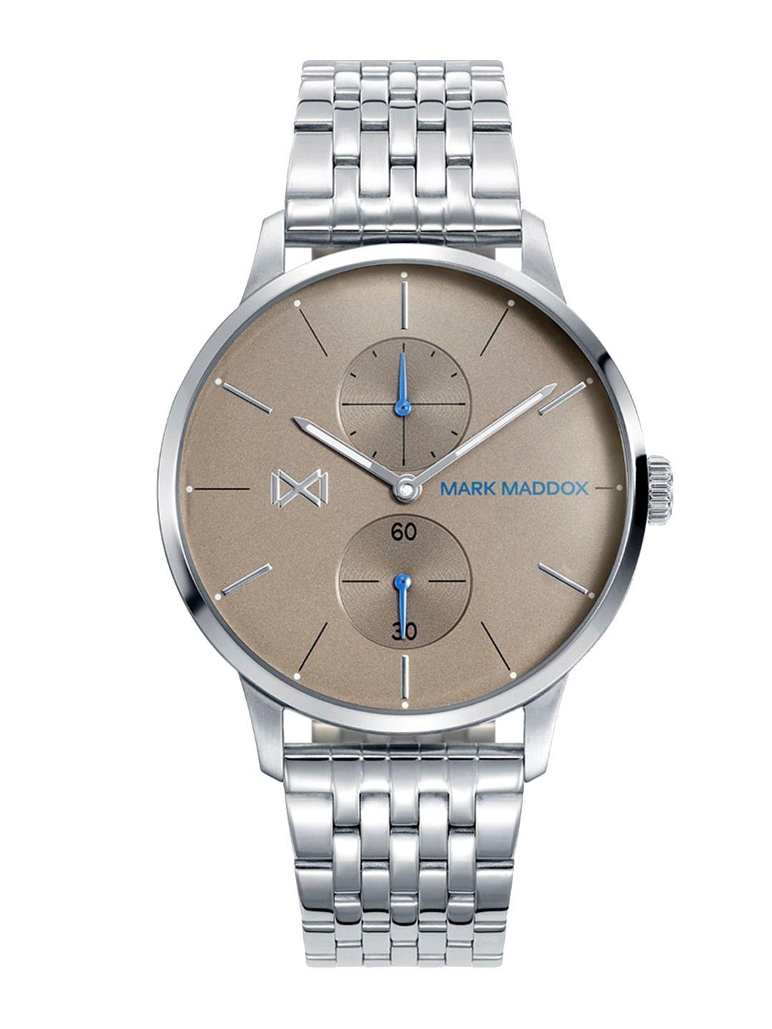 mark maddox men stainless steel straps analogue watch hm2004-47