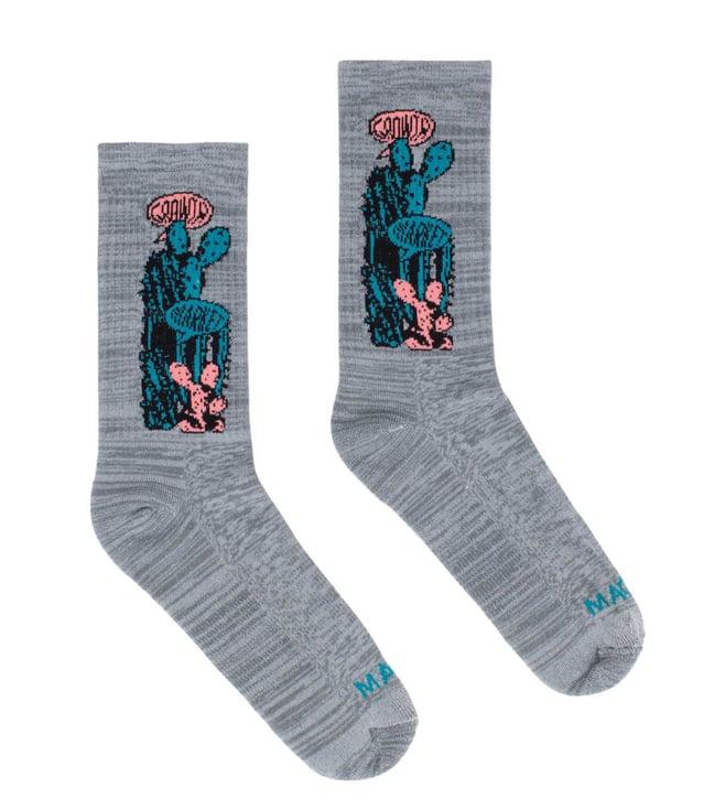 market x capsul blue growth market cactus printed socks (free size)