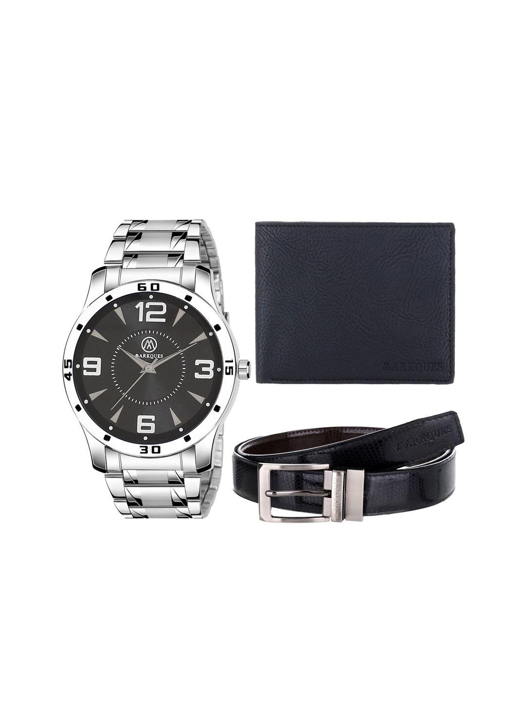markques men black solid accessory gift set bon-770109-cl-01-ot-01
