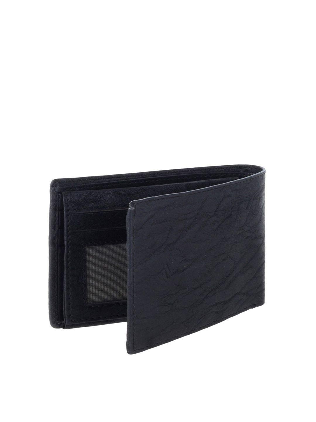 markques men blue textured leather two fold wallet with sim card holder