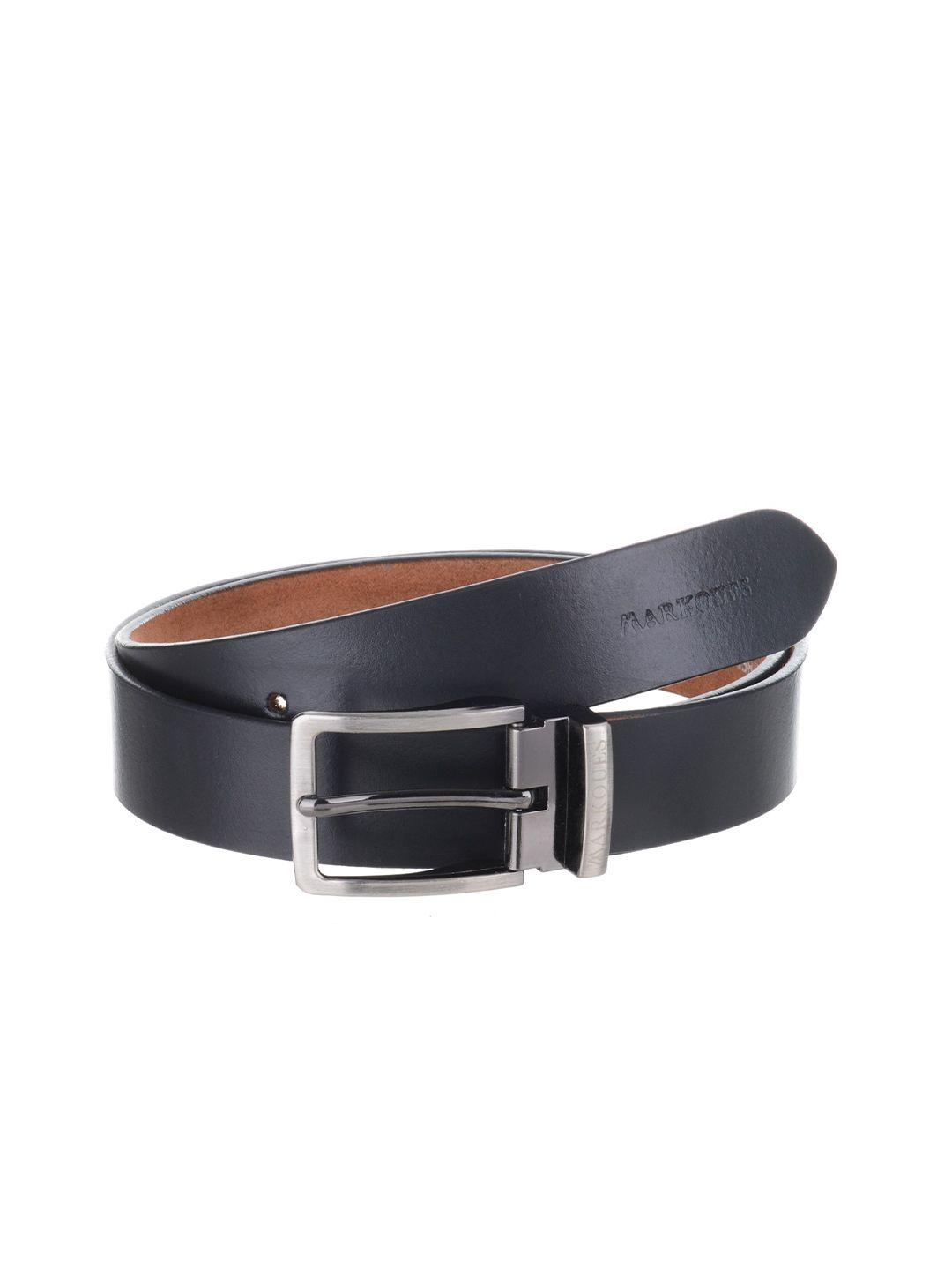 markques men solid genuine leather belt