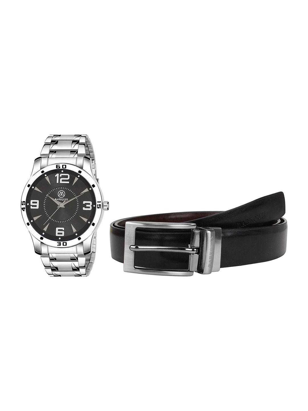markques men watch and belt combo gift set