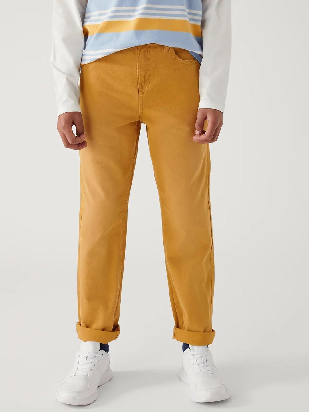 marks & spencer boys mid rise pure cotton chinos