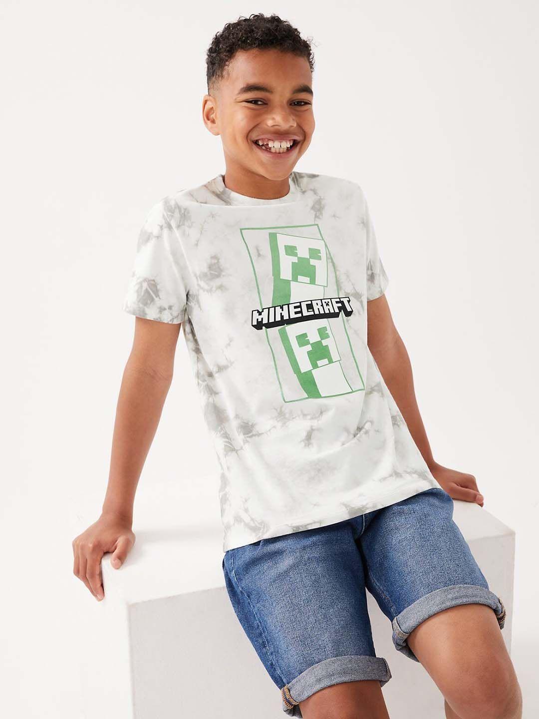 marks & spencer boys printed cotton t-shirt