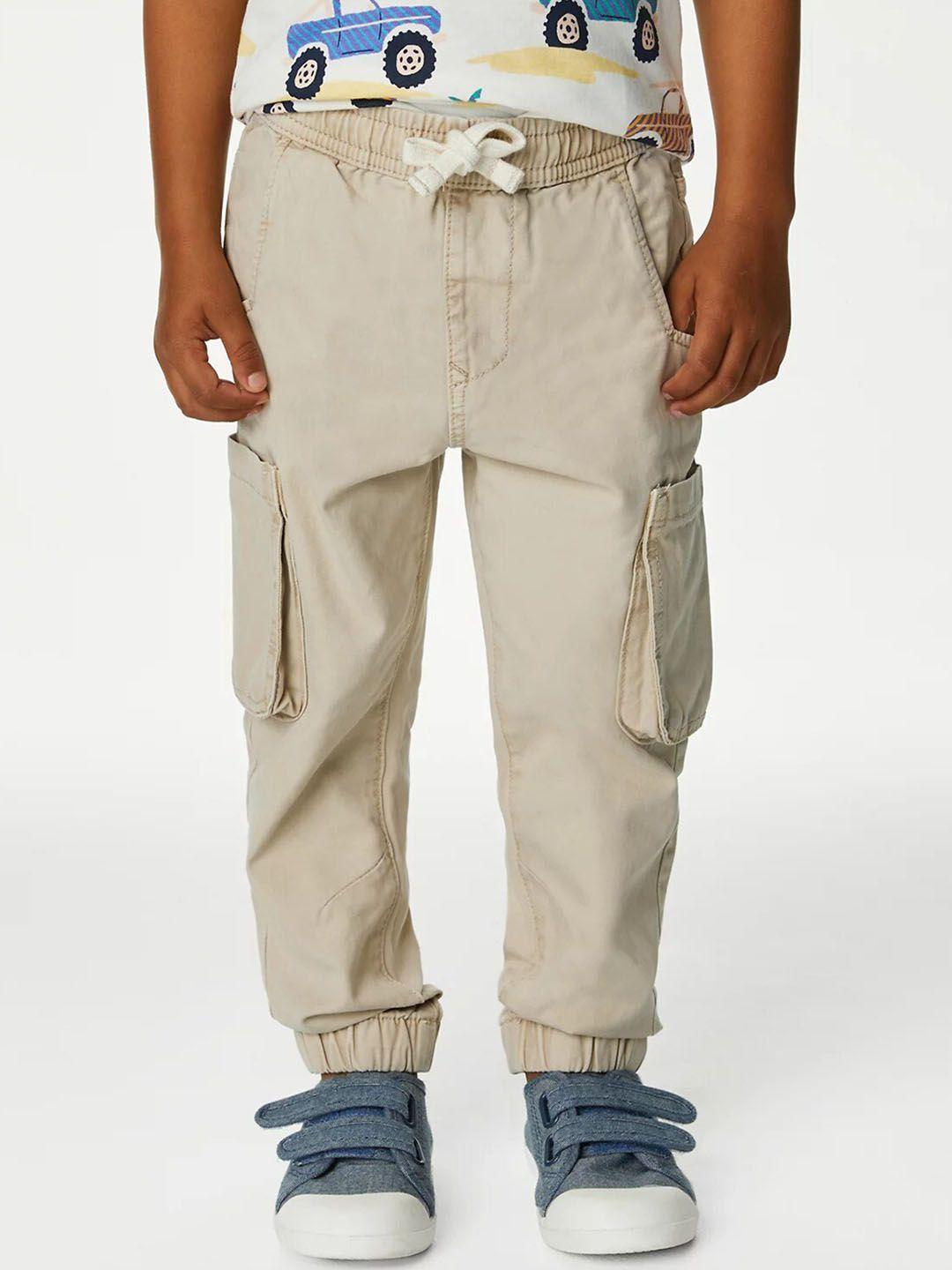 marks & spencer boys pure cotton mid rise cargos
