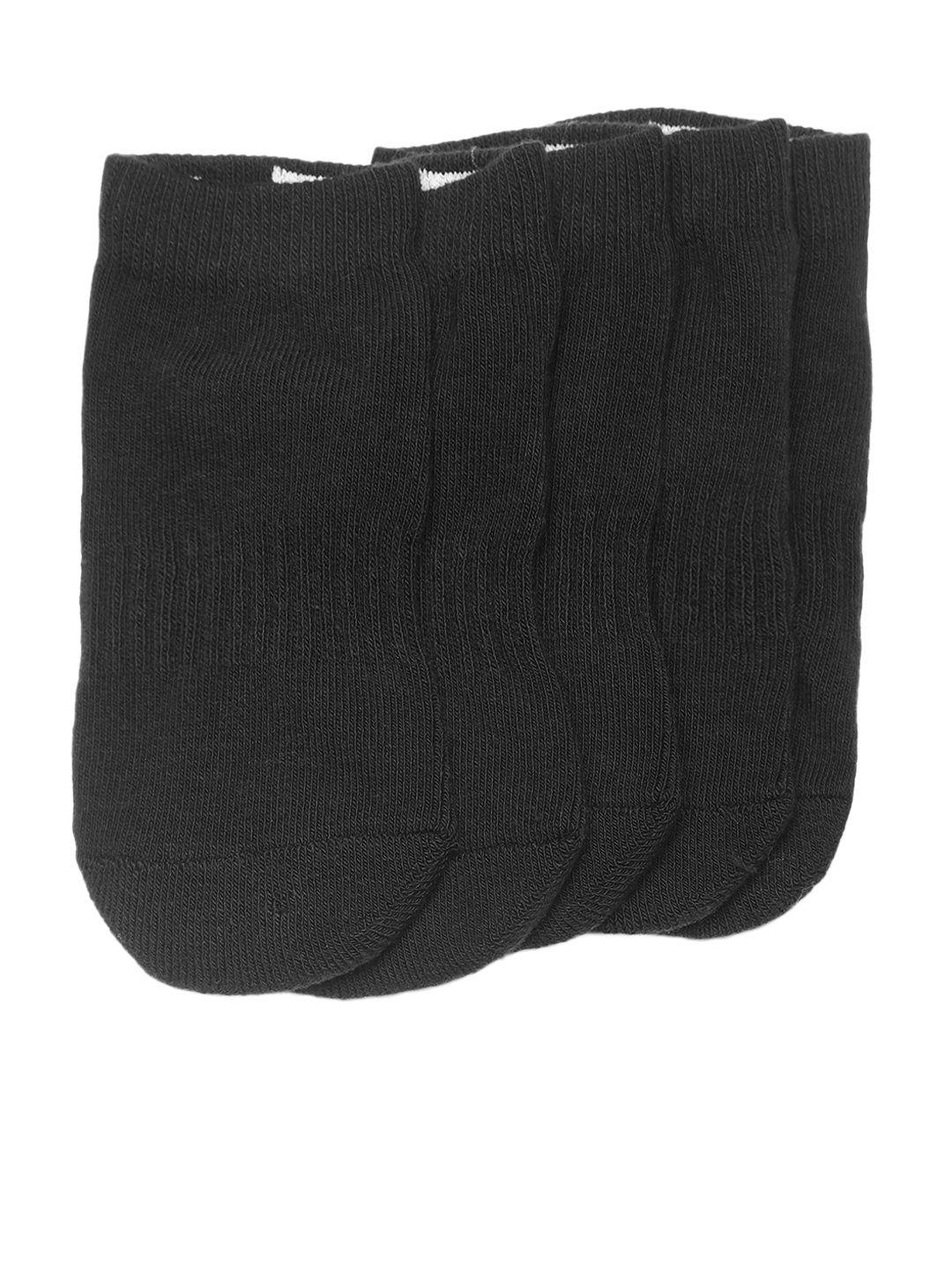 marks & spencer boys set of 5 black solid ankle-length socks