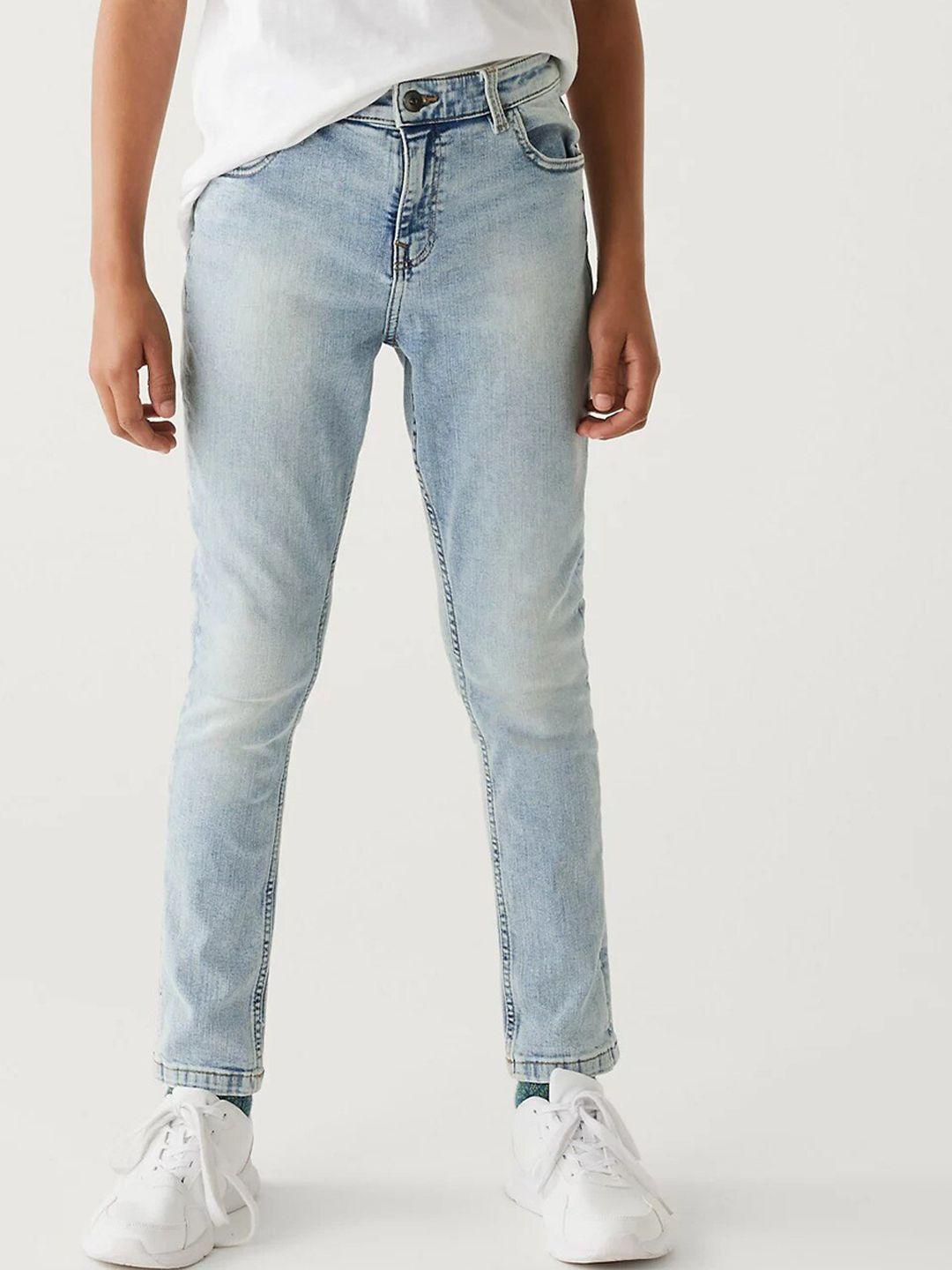 marks & spencer boys skinny fit mildly distressed heavy fade jeans