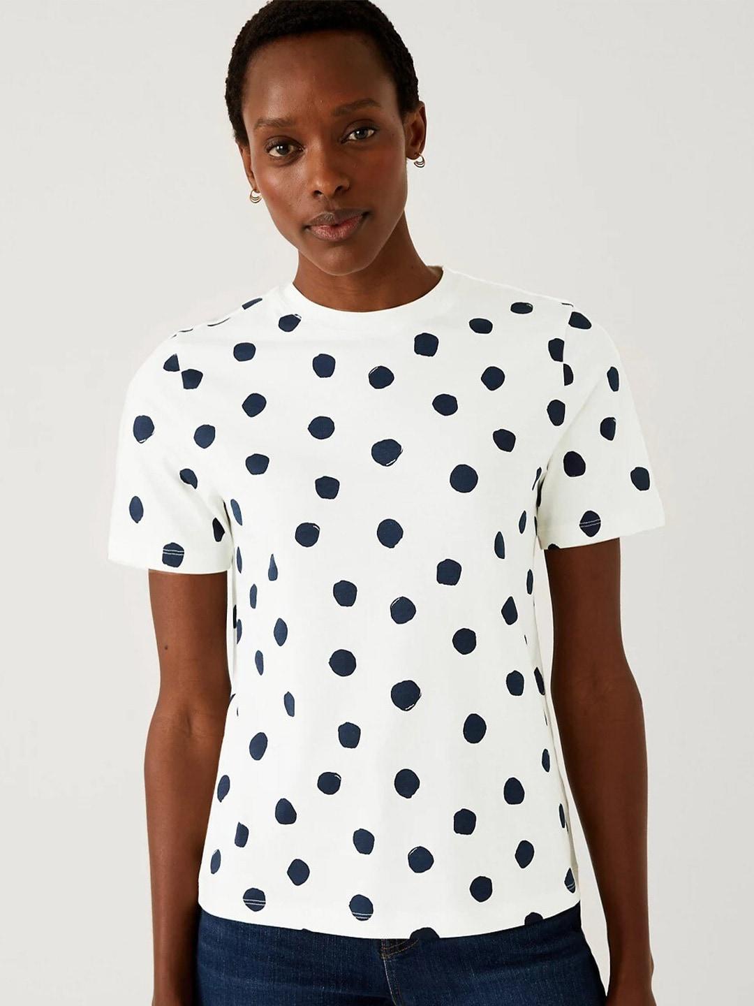 marks & spencer conversational printed pure cotton t-shirt