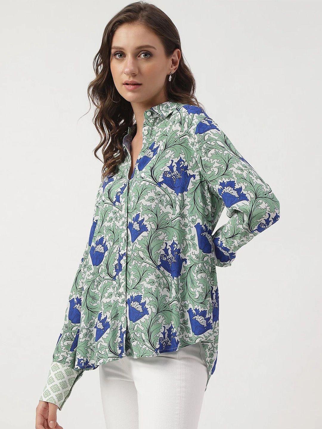 marks & spencer floral printed casual shirt